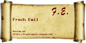 Frech Emil névjegykártya