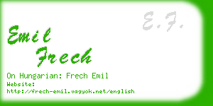 emil frech business card